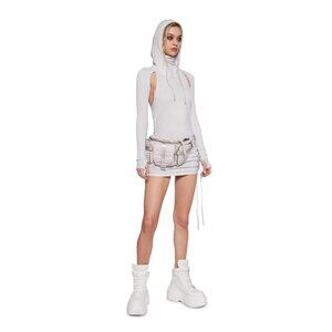DollSkill Darker Wavs Multi Pocket Tactical Compression Fanny Pack Off White
